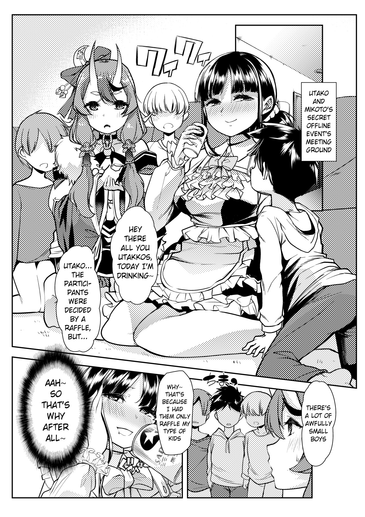 Hentai Manga Comic-Rindou Mikoto and Suzuka Utako's King Game between Shotas and Bad Adults-Read-2